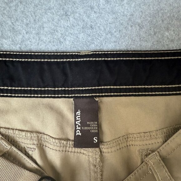 Prana Mens Size Small Tan Cargo Zion Shorts Nylon Blend Khaki‎ Adjustable Waist - Picture 3 of 14